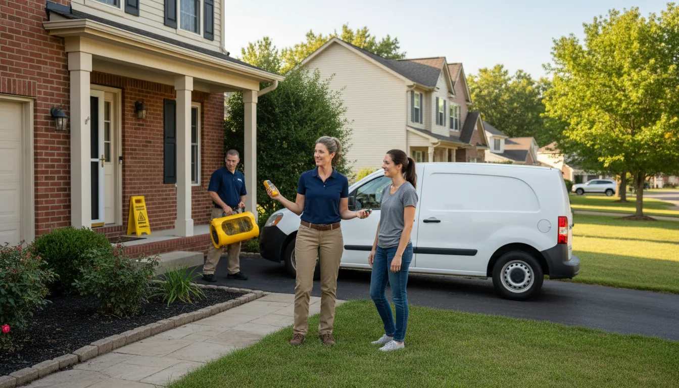 Residential water damage restoration in Newton Hamilton, PA